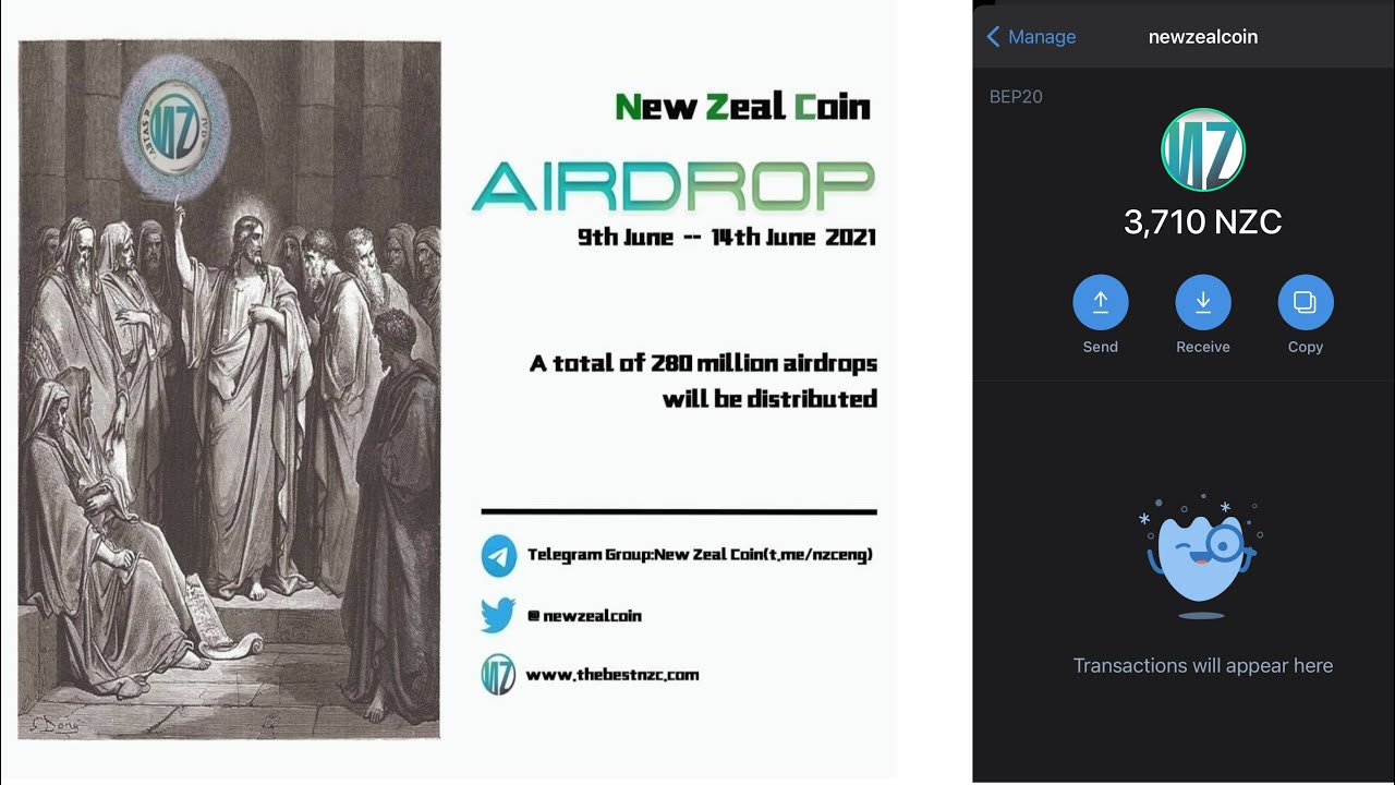 Earn free $5-$10 Airdrop - New Zeal Coin(NZC) | With Payment proof | 💯 legit!