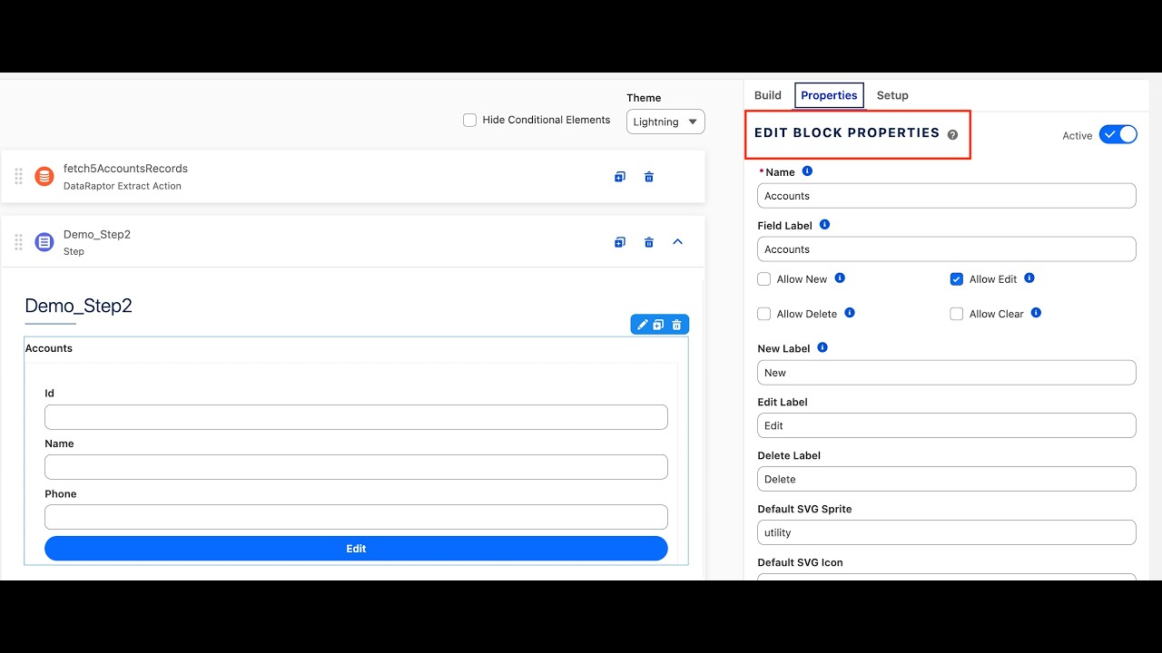 Edit Block in OmniScript | Salesforce