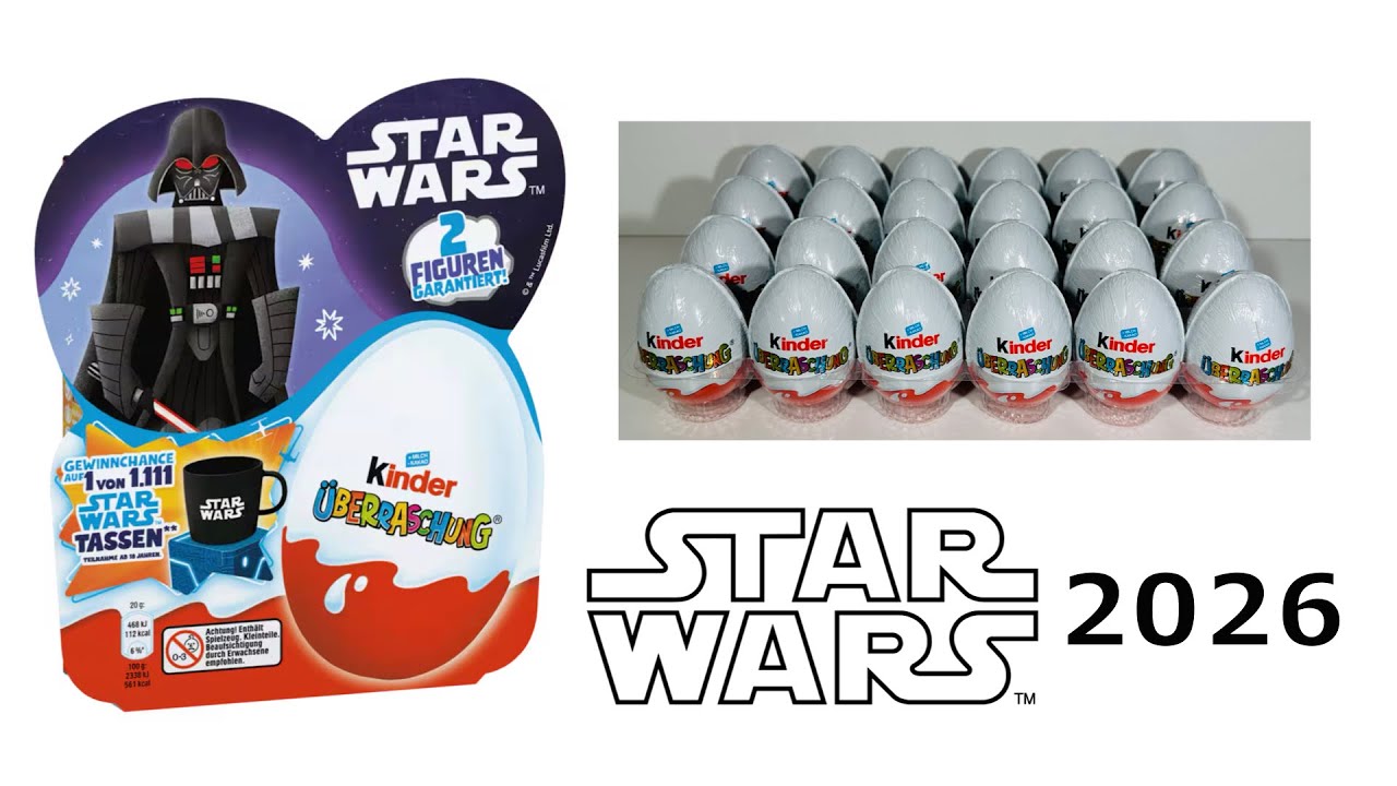 STAR WARS 2026 NEW Kinder Surprise Unboxing. Новые Киндеры ЗВЕЗДНЫЕ ВОЙНЫ 2026.NEU Ü-Ei Star Wars 26