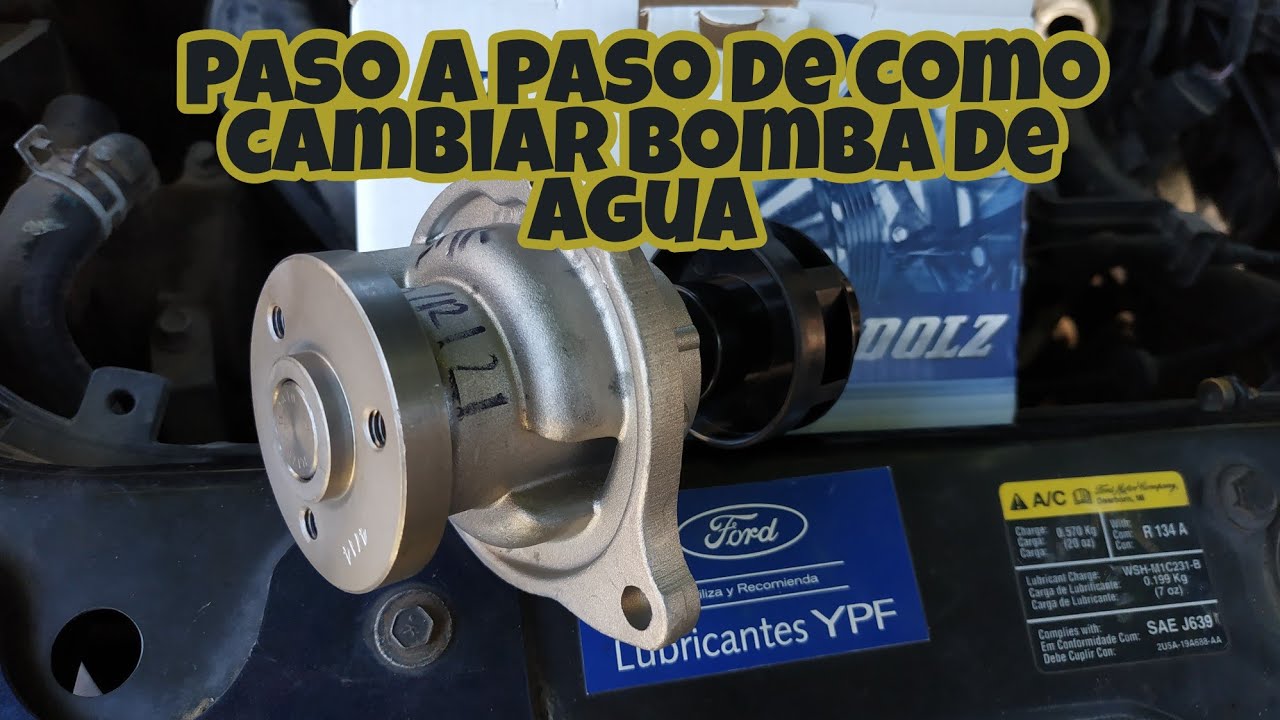 como cambiar bomba de agua ford fiesta / ka / ecosport / rocam / sacar, desmontar