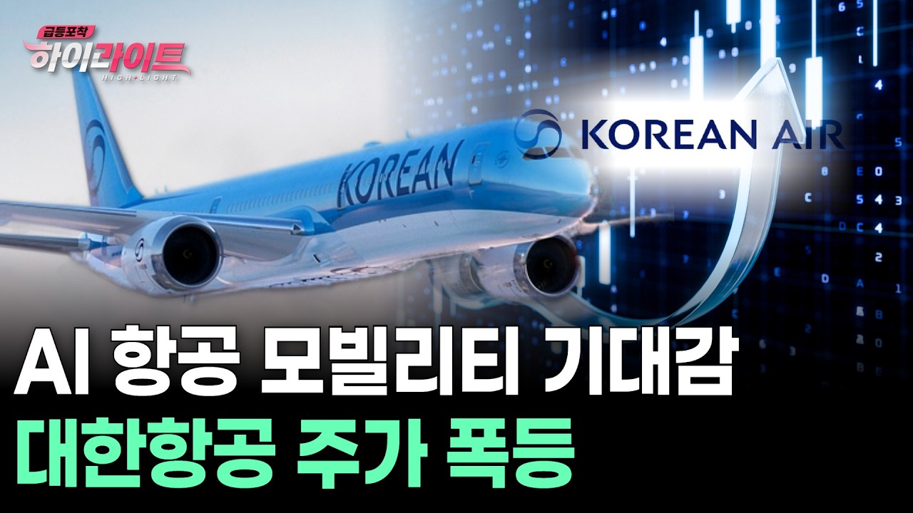 AI 항공 모빌리티 기대감 대한항공 주가 폭등