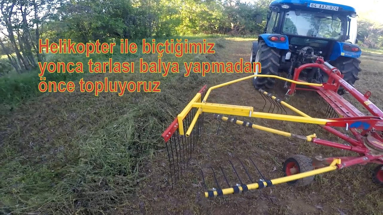 Biçip Yaydığımız Ot Tarlalarını Helikopter İle Toplama Zamanı #köy #balya #köyhayatı #çiftçi #doğal