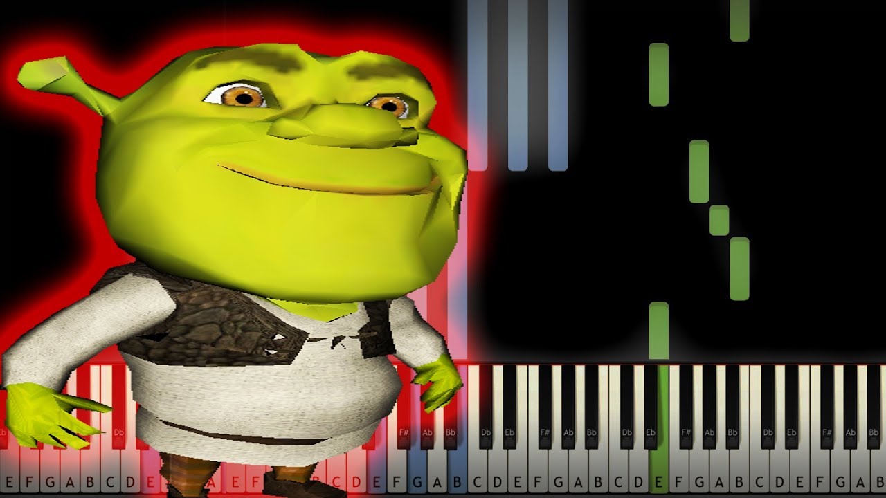 OST Shrek - Main Theme MEME MUSIC (Smash Mouth - All Star) Piano Cover Tutorial (Sheet Music + midi)
