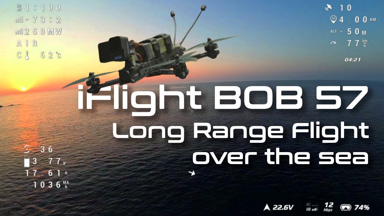 I took my iFlight BOB57 4km out to the sea for a beautiful sunrise FPV long range flight 🌅