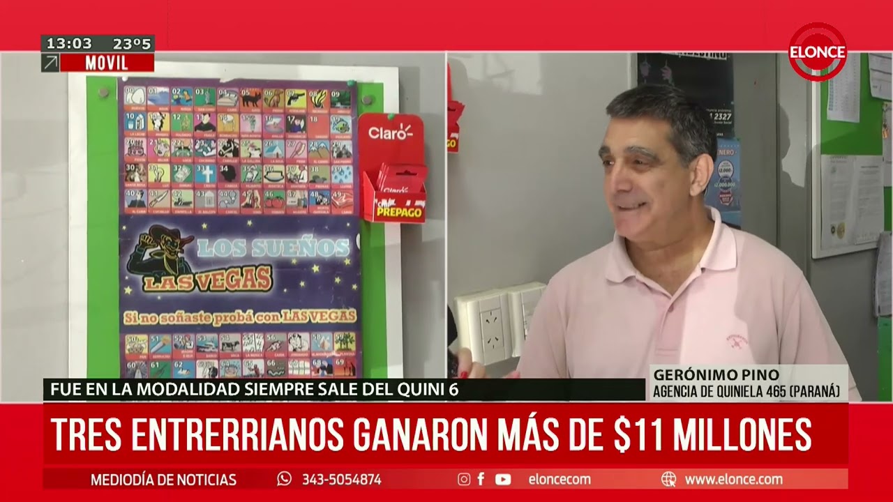 Tres entrerrianos ganaron más de $11 millones en el Quini 6-ELONCE-09/03/2026