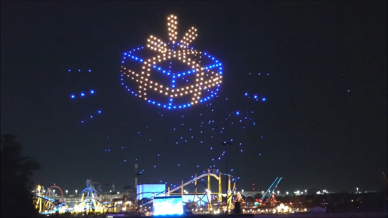 Walmart Drone Show at Six Flags Fiesta Texas!