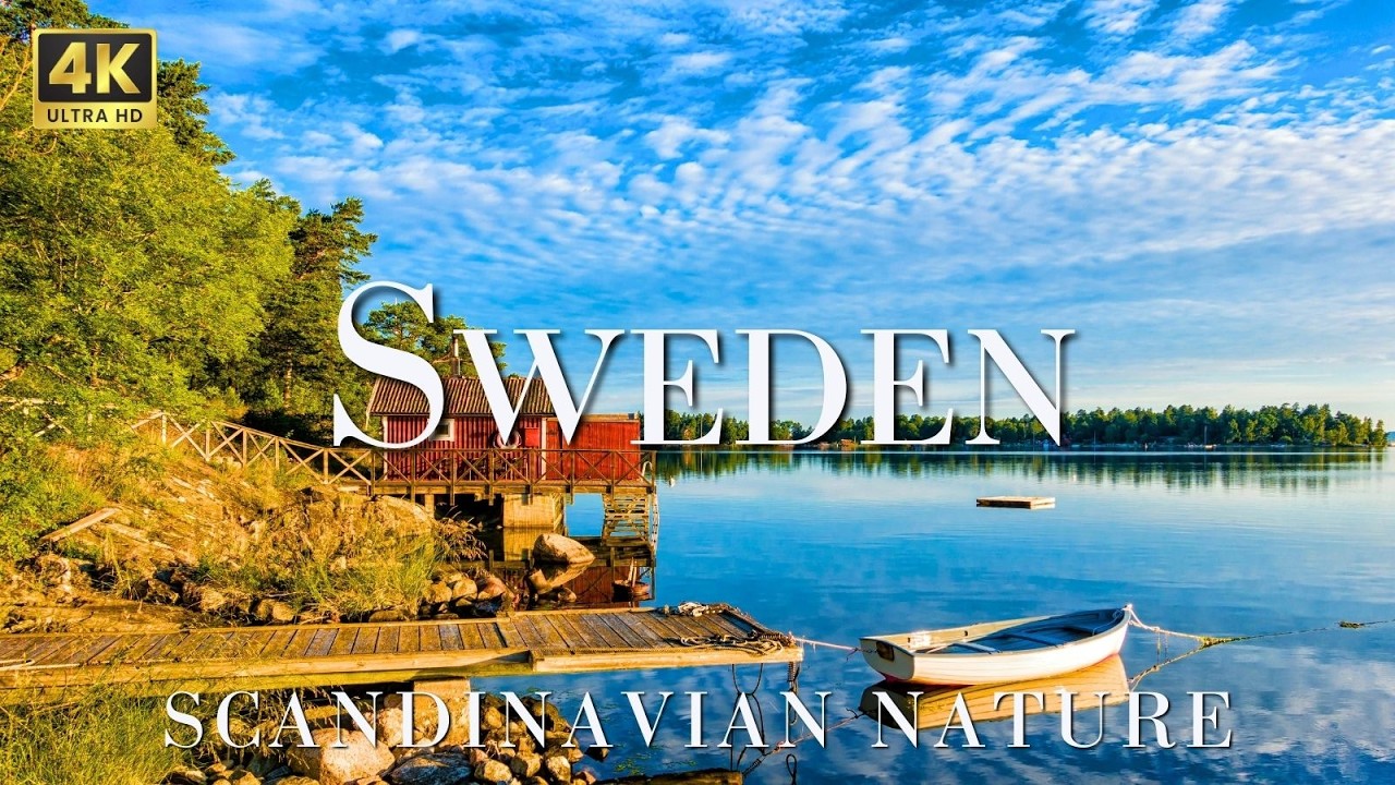 Sweden 4K – Calm Nature & Scenic Landscapes | Relaxing Piano Music