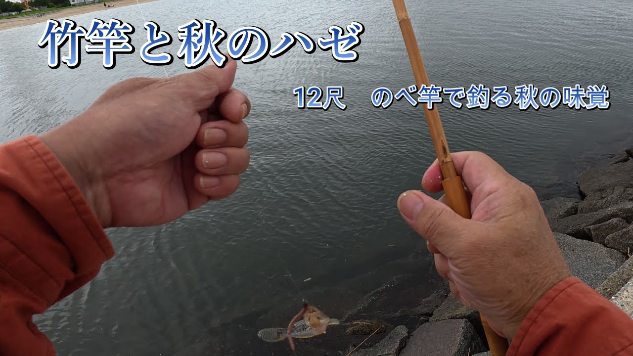 竹竿と秋のハゼ　【12尺　のべ竿で楽しむ秋の味覚】