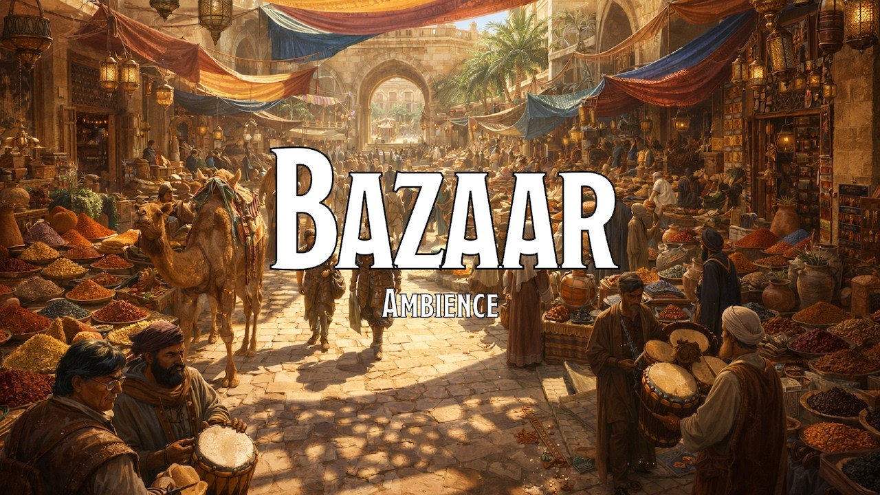 Bazaar | D&D/TTRPG Calimport Ambience | 1 Hour | Forgotten Realms
