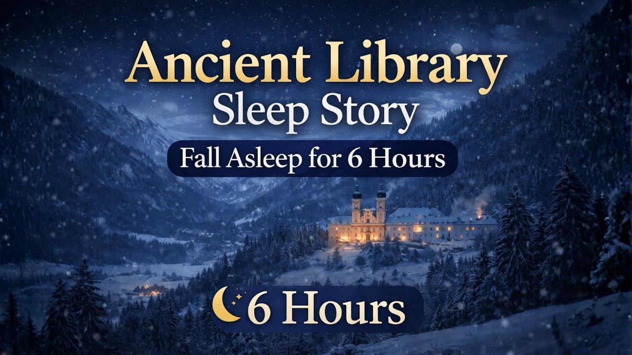 Fall Asleep in an Ancient Library 📚❄️ | Winter Monastery Sleep Story
