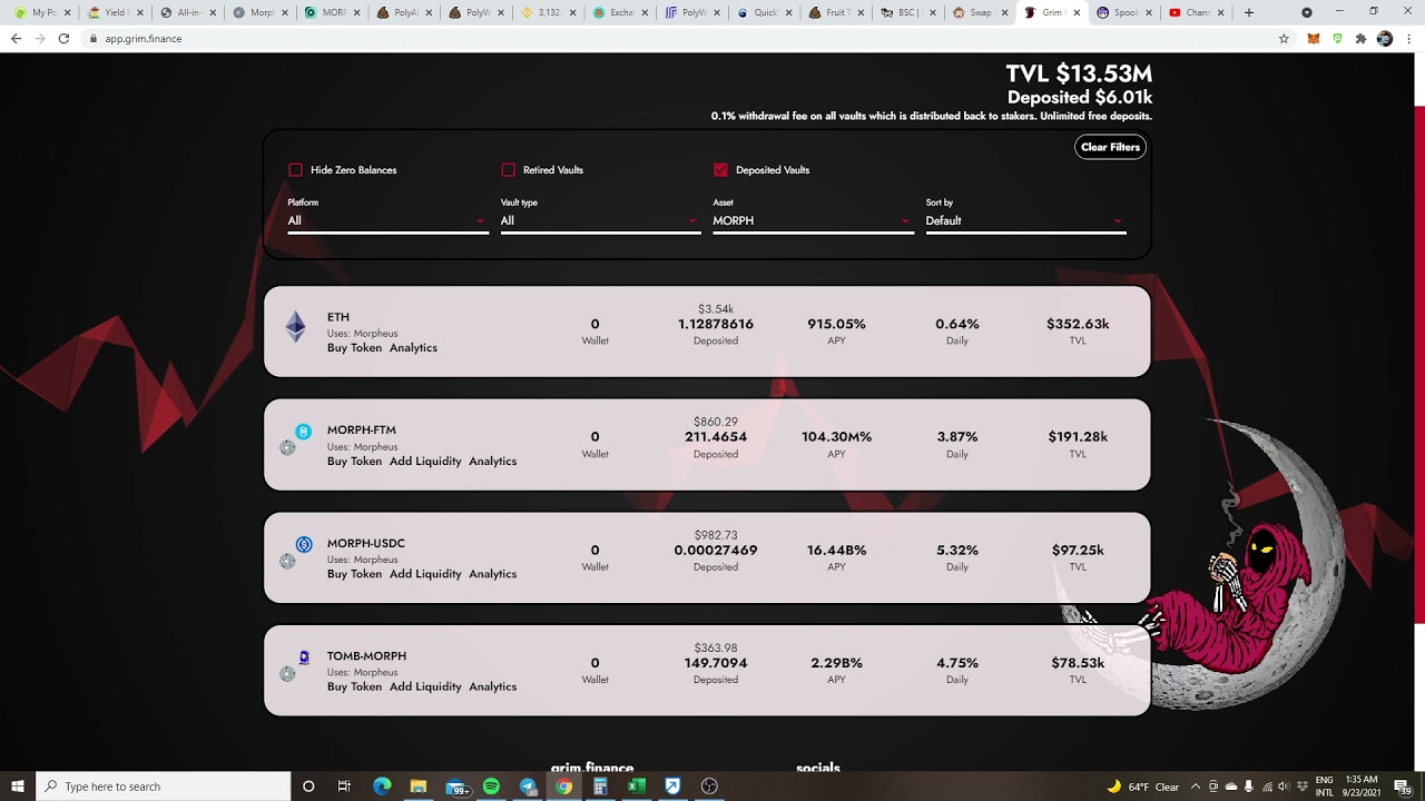 FTM farm giving 915% APY on ETH???