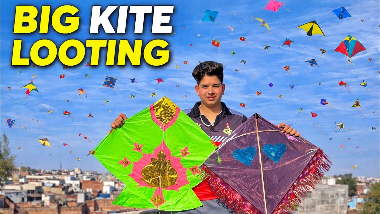 Big kite looing  aaj patang lootne main bahut maja aaya 🥰🪁