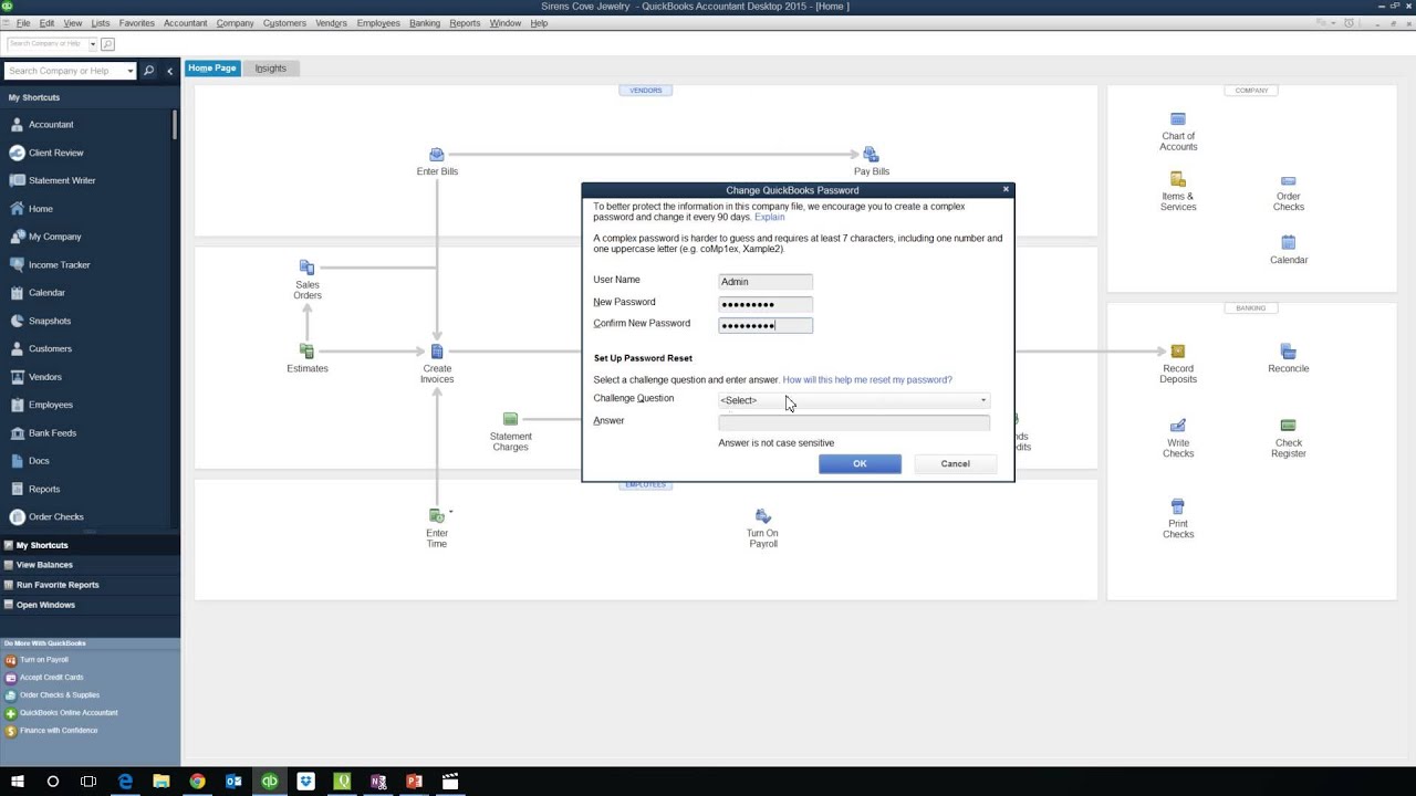 Setting up Password for QuickBooks Desktop (QBDT)