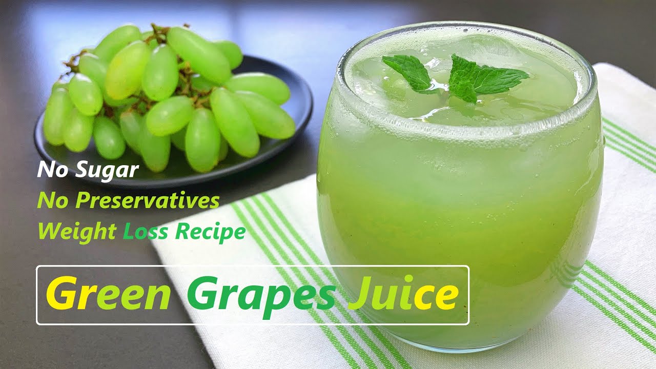 Green Grapes Juice | No Sugar No Preservatives | Weight Loss Juice | Home Made & Tasty Juice Recipe