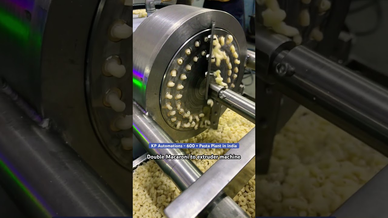 Double macaroni extruder machine - macaroni extruder machinery- #pastamachine #pastadryer #pasta