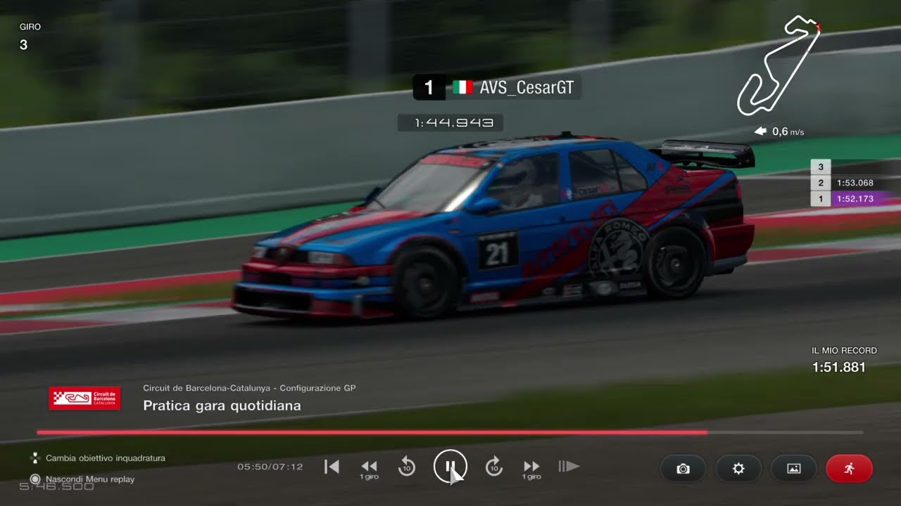 Gran Turismo 7 | How to master Barcelona-Catalunya Circuit  in final chicane | Alfa Romeo 155 Gr.4