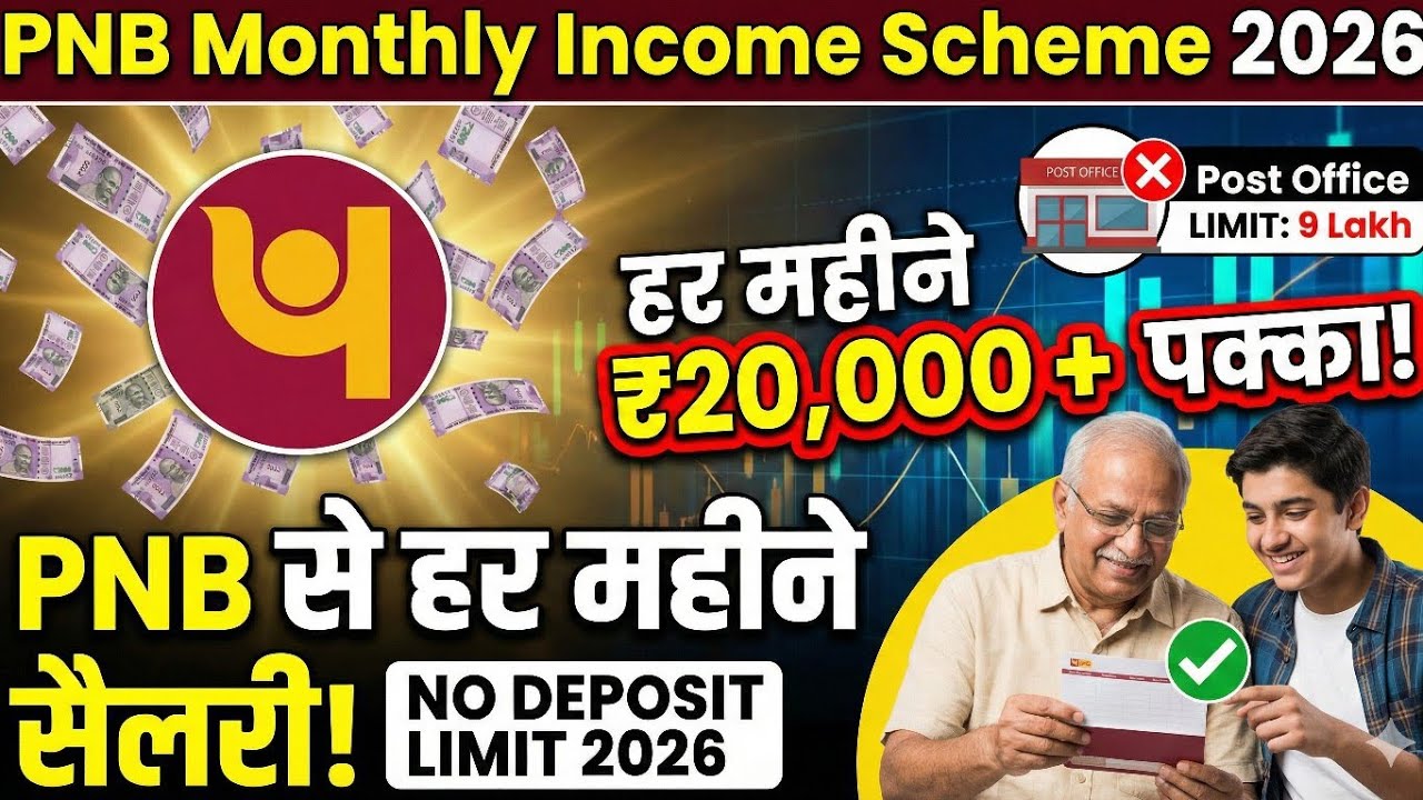 PNB Monthly Income Scheme 2026: हर महीने मिलेंगे ₹20,000? | No Deposit Limit!