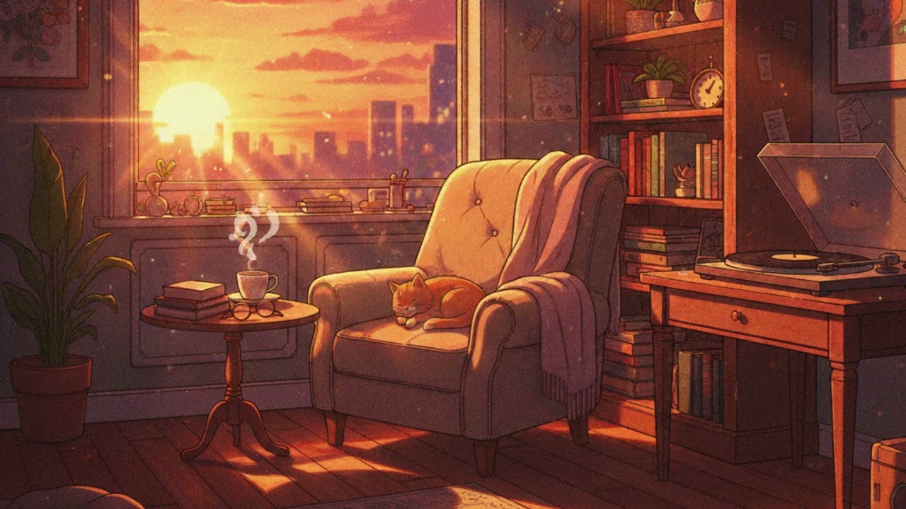 lofi beats for study, sleep & chill | echo.rain - sunset