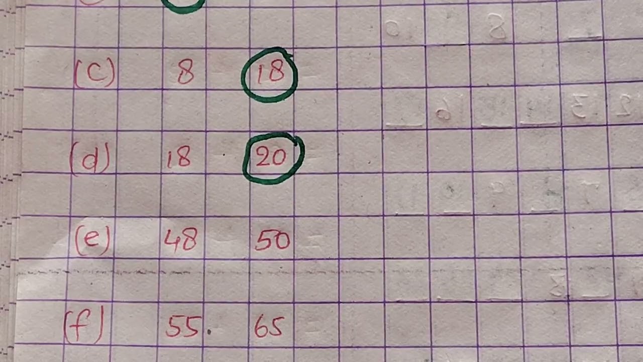 Circle the bigger number in math बड़ा number  से छोटा 