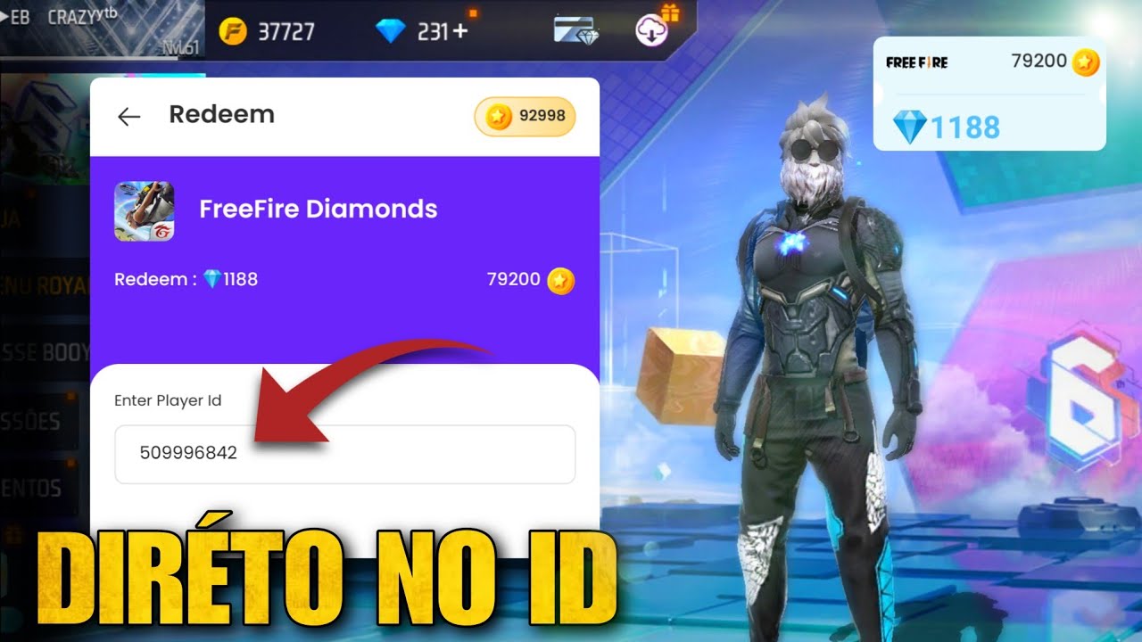 Melhor Aplicativo pra Ganhar DIAMANTES de Graça Pelo ID | Diamantes de Graça no Free Fire no ID