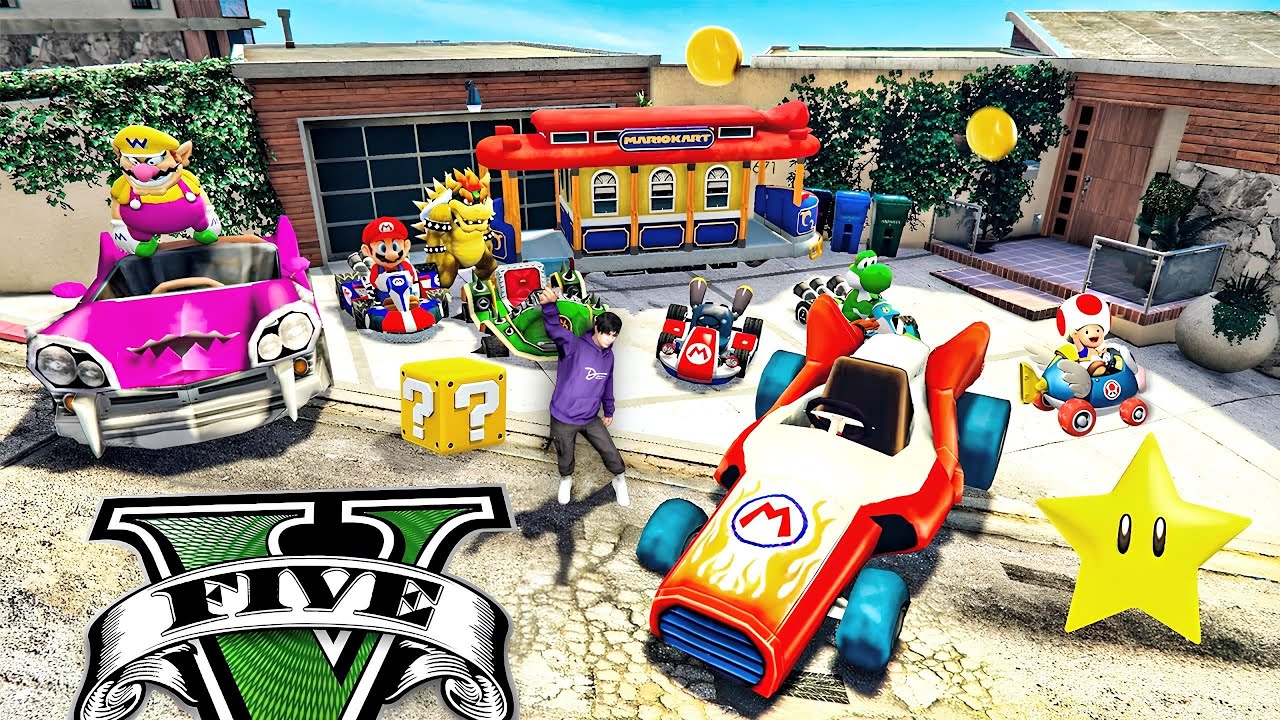ကျွန်တော် Super Mario ကားတွေကို ခိုးခဲ့တယ် | I stole Super Mario Cars in GTA V | SMART On Live