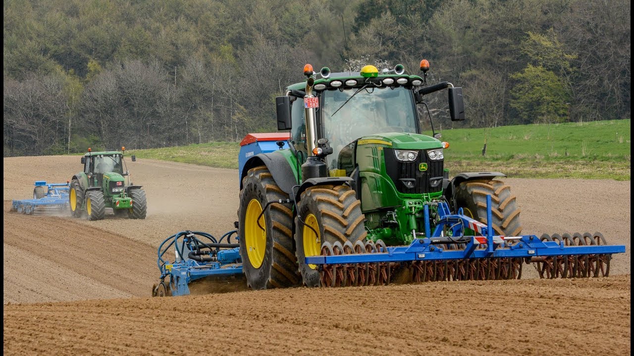 Semis de lin | John Deere 7430 P & Hermoye | John Deere 6175 R & Solitair 9