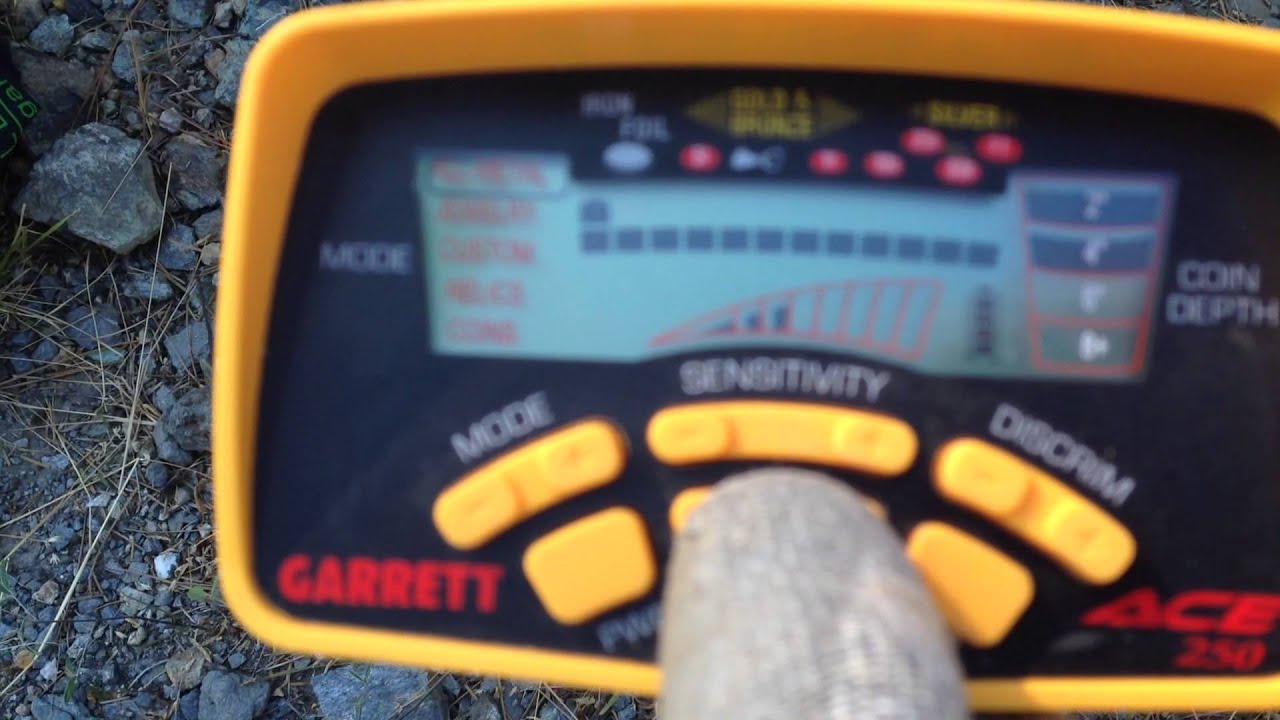terreno mineralizzato con metal detector Garret ACe 250