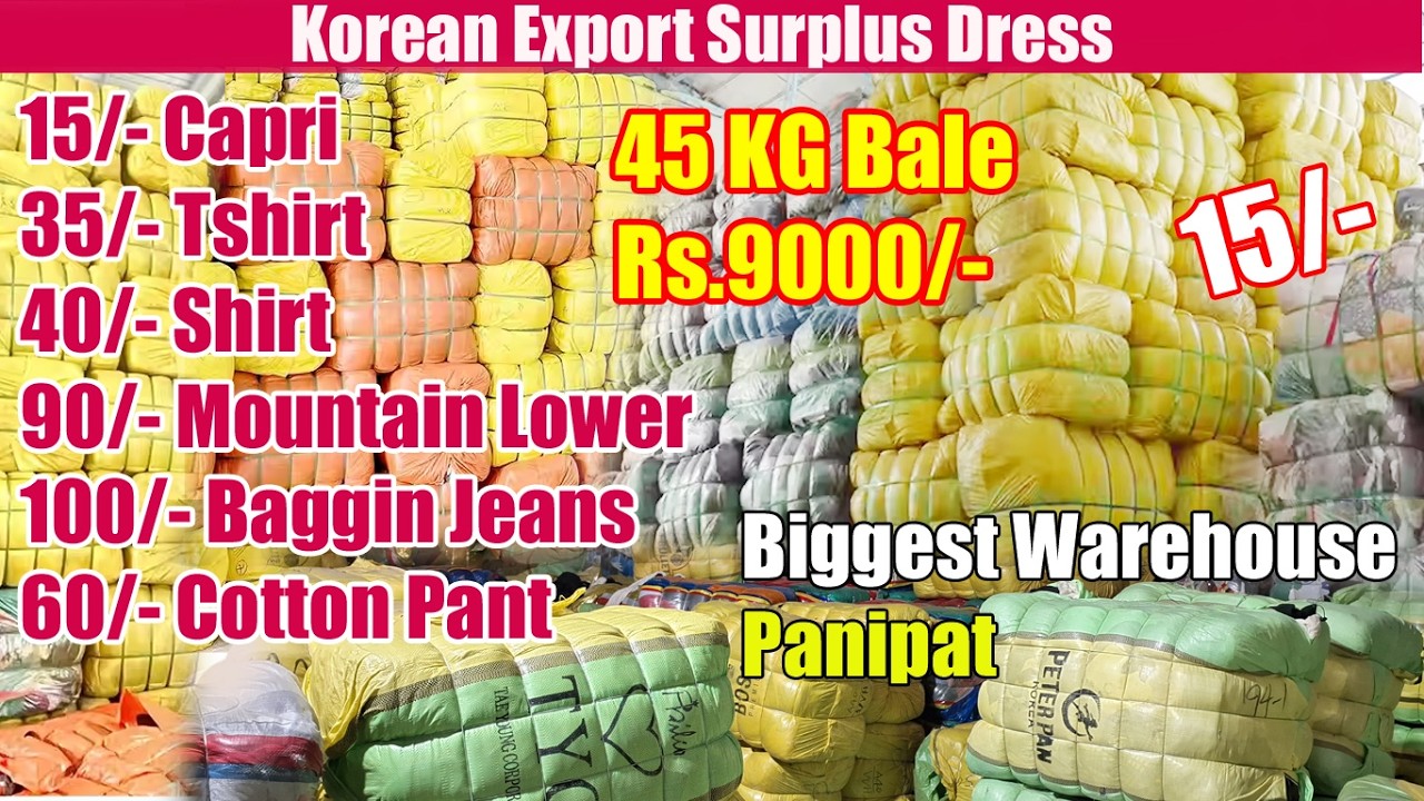 Surplus Cloth 15/- Capri, 30/- Tshirt Shirt, 90/- Baggi Jeans, 90/- Mountain Lower  60/- Cotton Pant