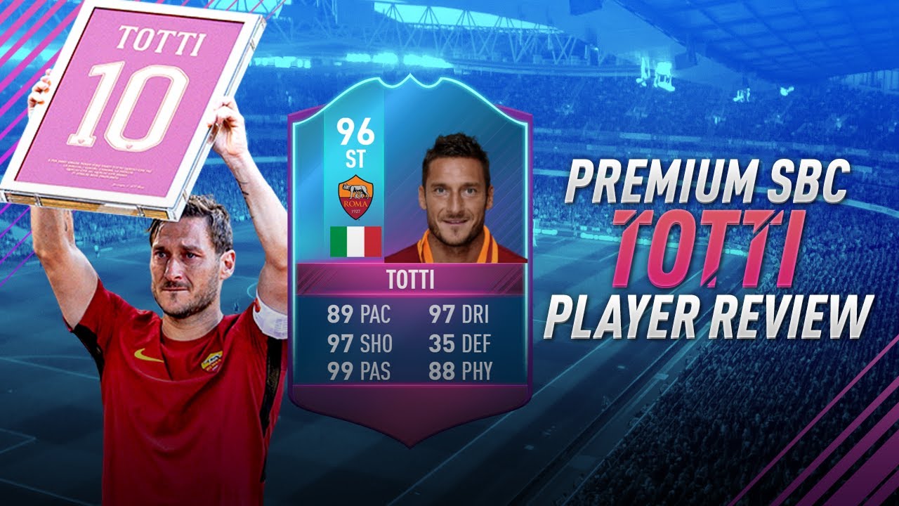 FIFA 17 SBC Totti Review - 96 End of Era Premium SBC Totti Player Review - Fifa 17 Player Review