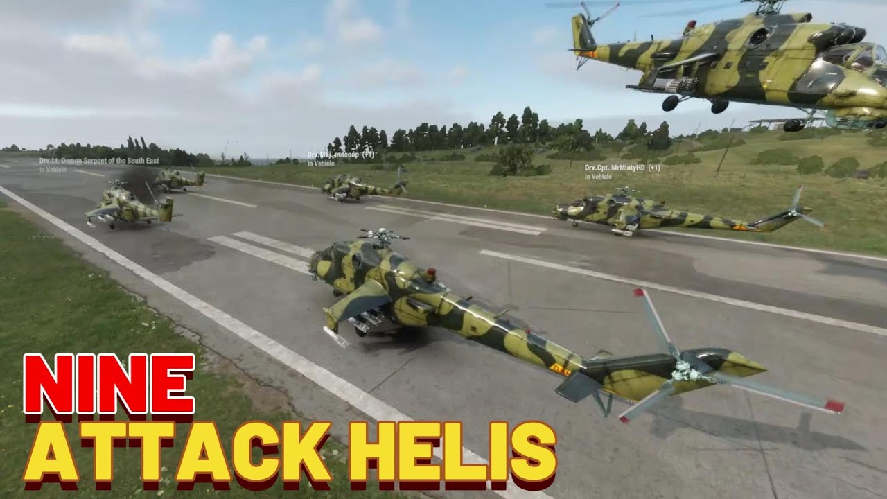 9 MI-24 FAB-250 BOMBERS DO CARNAGE IN ARMA SERVER -ARMA REFORGER