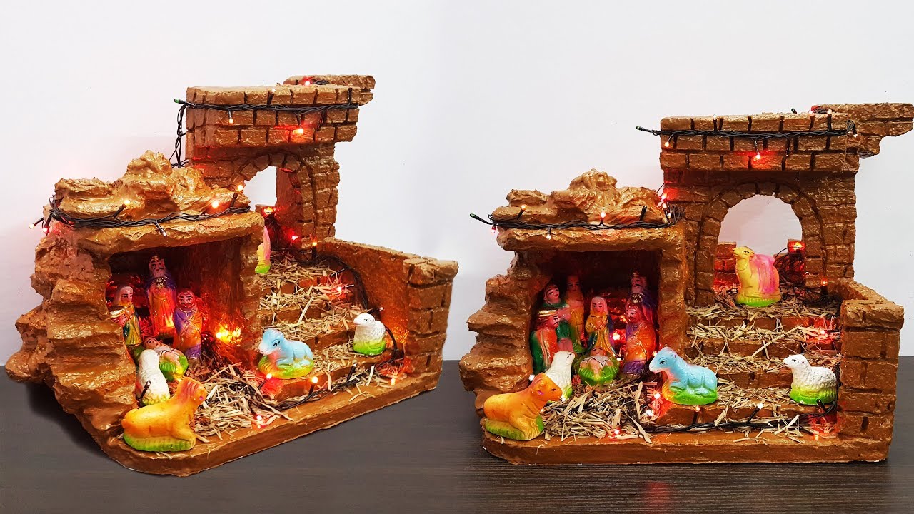 How to Make Christmas Crib | Nativity Scene | Birth of Jesus | Simple and Easy Crib Making |DIY|