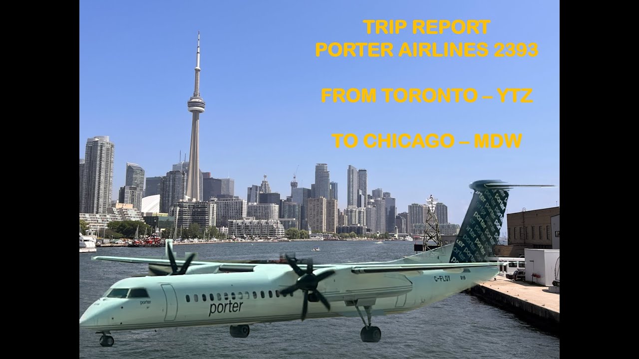 Porter 2393   Toronto YTZ to Chicago MDW