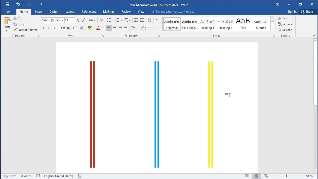 How to add double vertical line in Word