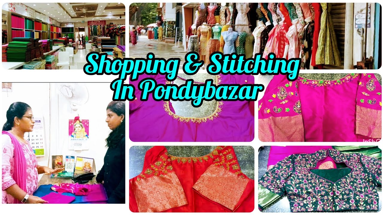 shopping blouse material #tailoring shop visit in Pondybazar #tamil #malayalam