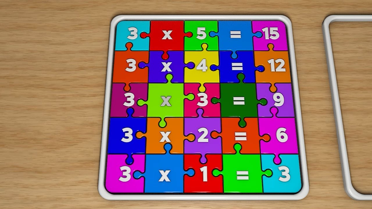 Multiplication table puzzles | Multiply by 3| Learn Multiplication