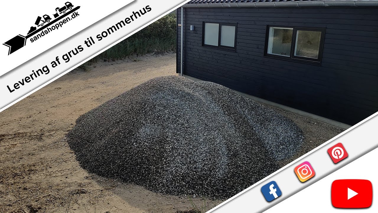 🚛 Levering af hvide ærtesten grus til sommerhus 🏡 | Søndervig 2020 | Sandshoppen