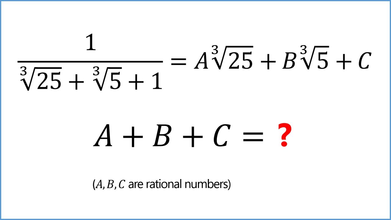 A tricky fraction question from India!