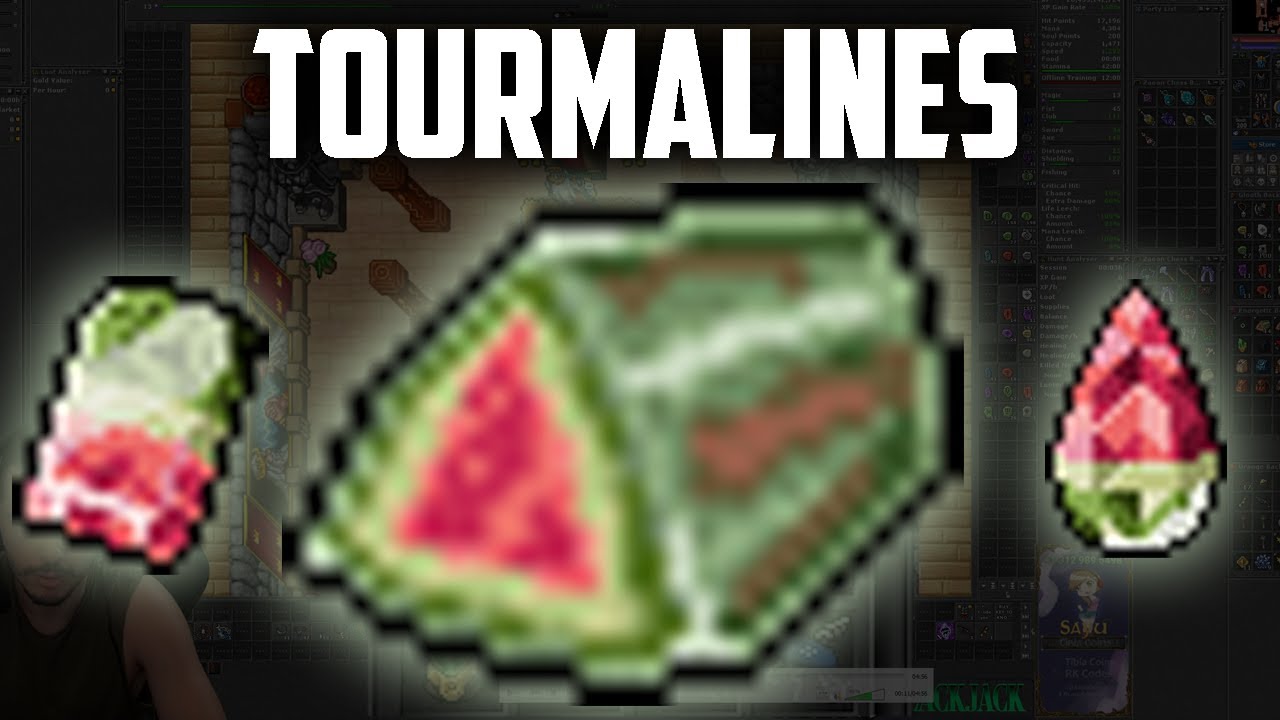 CARVING 244 TOURMALINES...