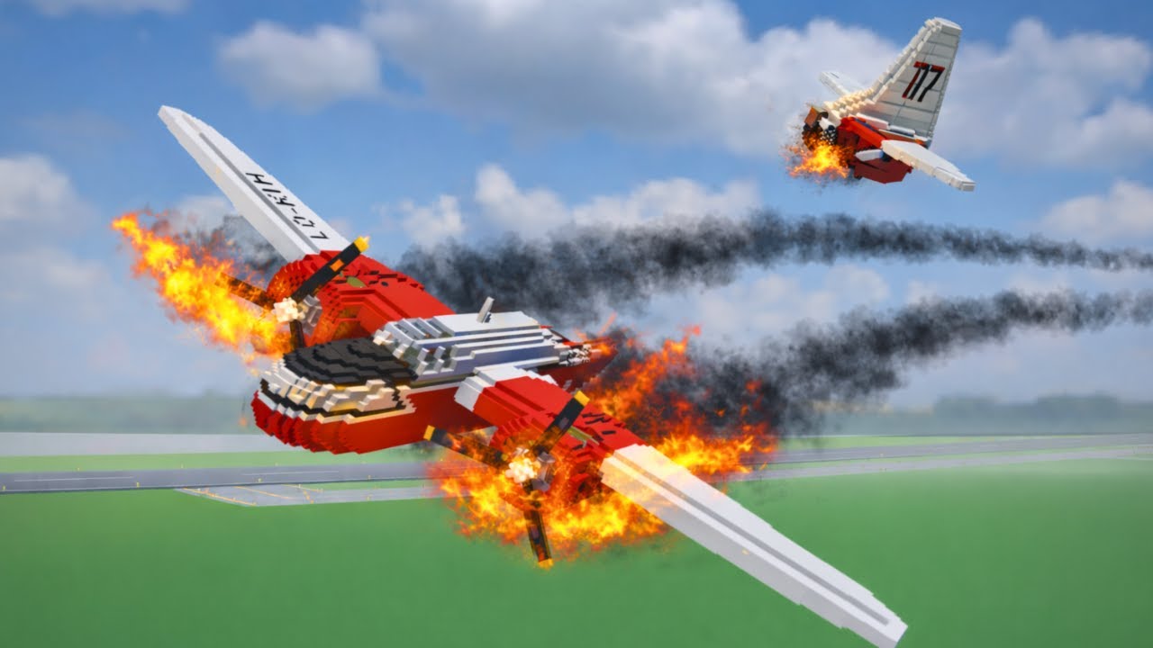 Realistic Plane Crashes & Dogfights (AI Planes)🔥| Teardown