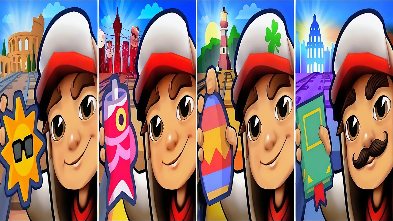 Subway Surfers : Rome 2026 🆚 Osaka 2025 🆚 Easter Ireland 2024 🆚 Oxford 2023 Maps Comparison Gameplay