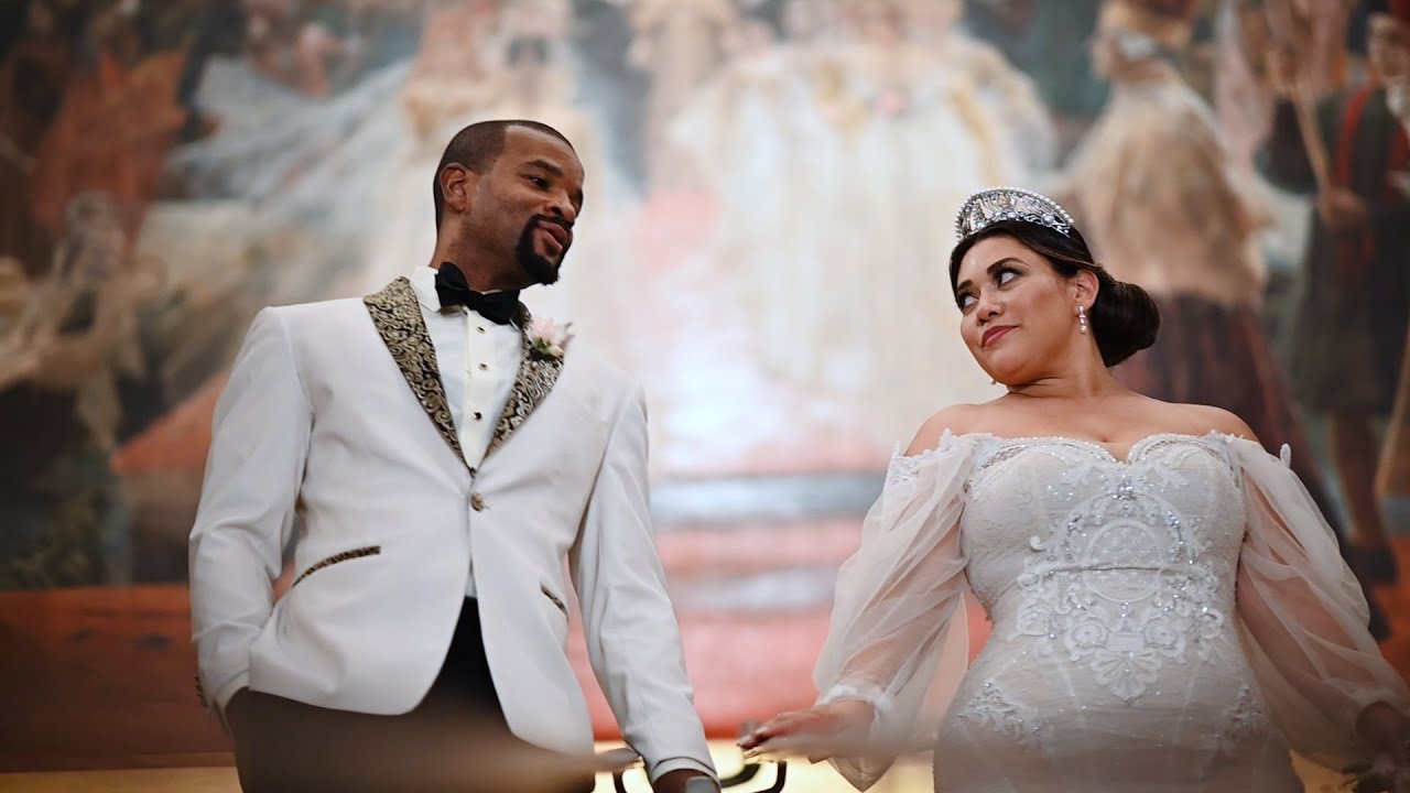 Beyonce Wedding Dress and couple at the Larz Anderson House in DC
