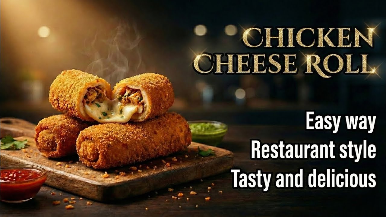 Street Style Chicken Cheese Roll 🧀🌯 | Crispy & Cheesy Recipe | Taste With Simran