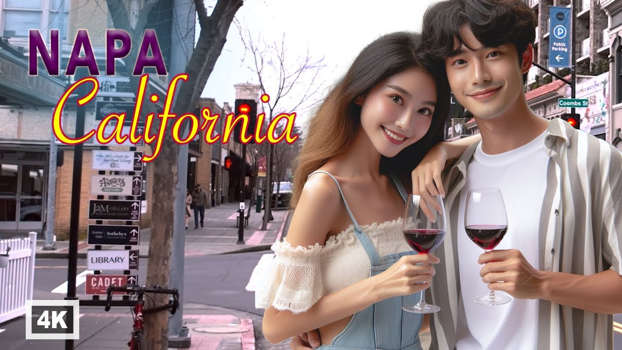 Downtown Napa California 4k HDR Walking Tour | Pure SF Vibes