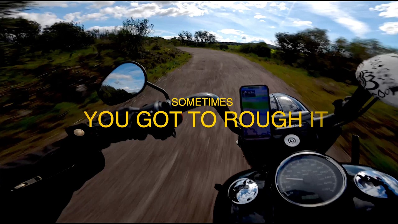 Sometimes you got to rough it, Harley Road King POV, rough Spanish Roads
