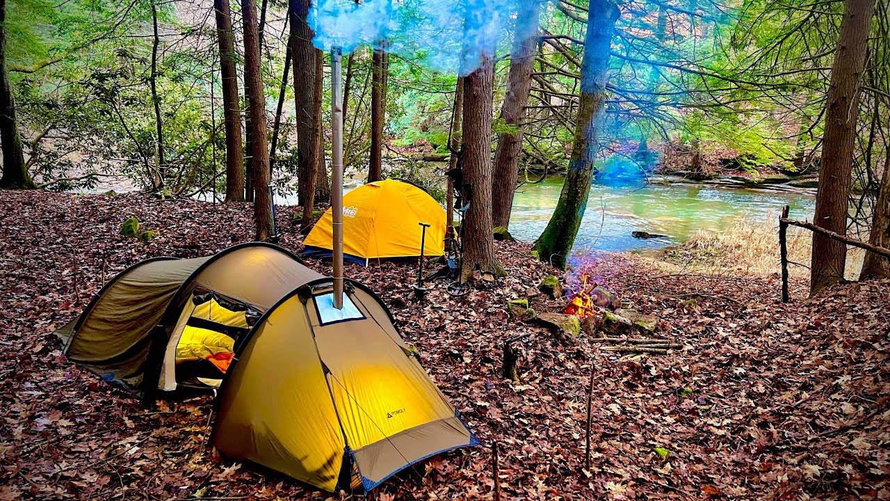 Hot Tent Winter Camping and Treasure Hunting! DPA Adventure