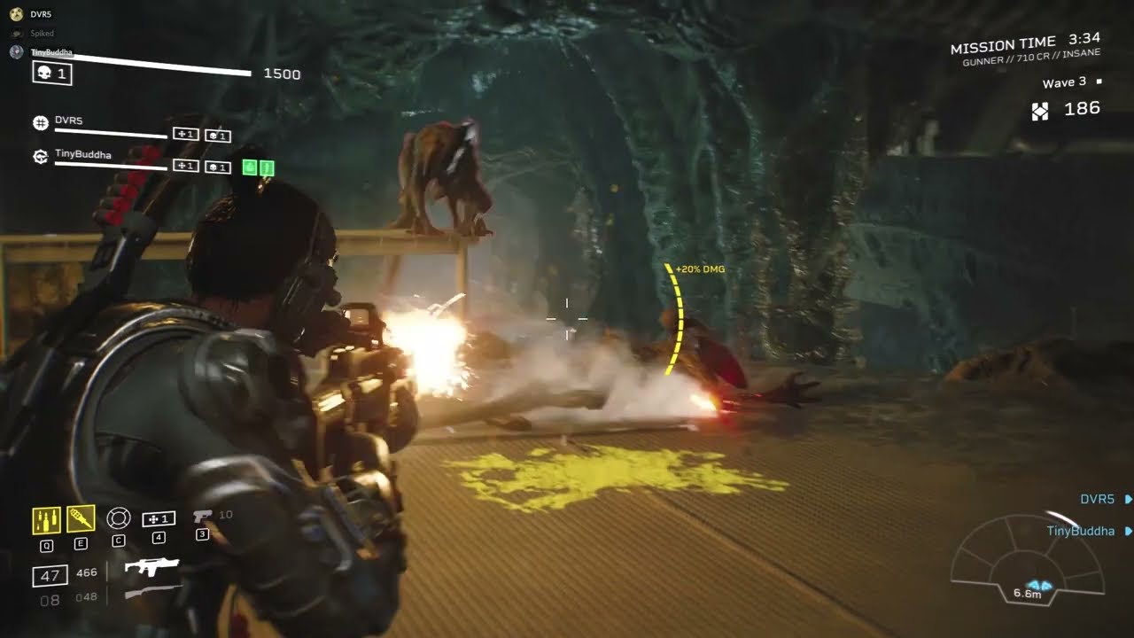 Aliens: Fireteam Elite // INSANE HORDE - M41A2 Pulse Rifle + M37A3 Gunner