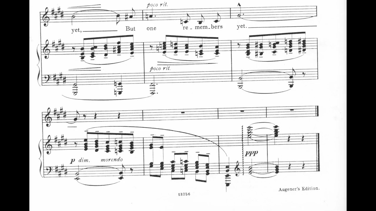 Samuel Coleridge-Taylor - Six Sorrow Songs, op. 57 (score-video)