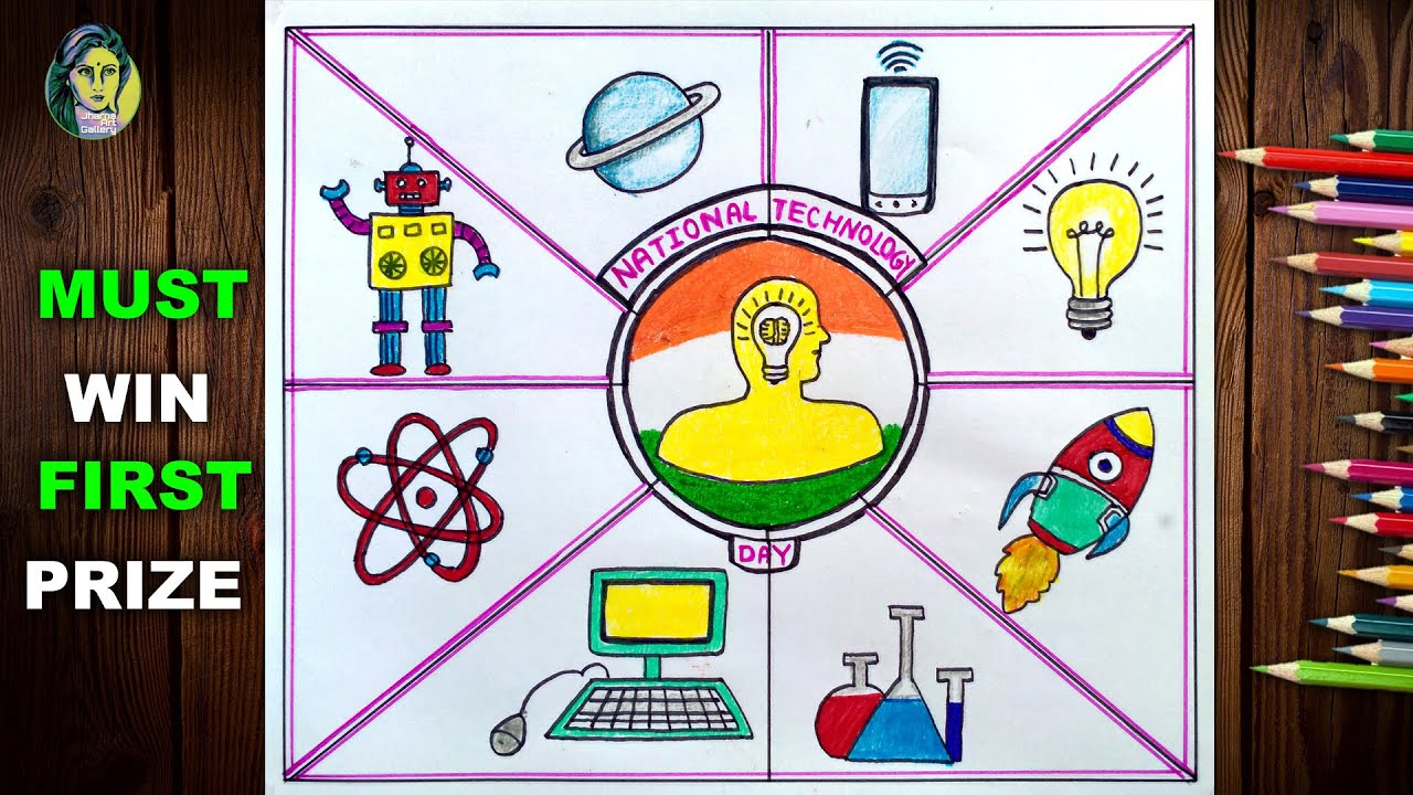 National Technology Day Drawing | Science And Technology Poster | National Technology Day Poster