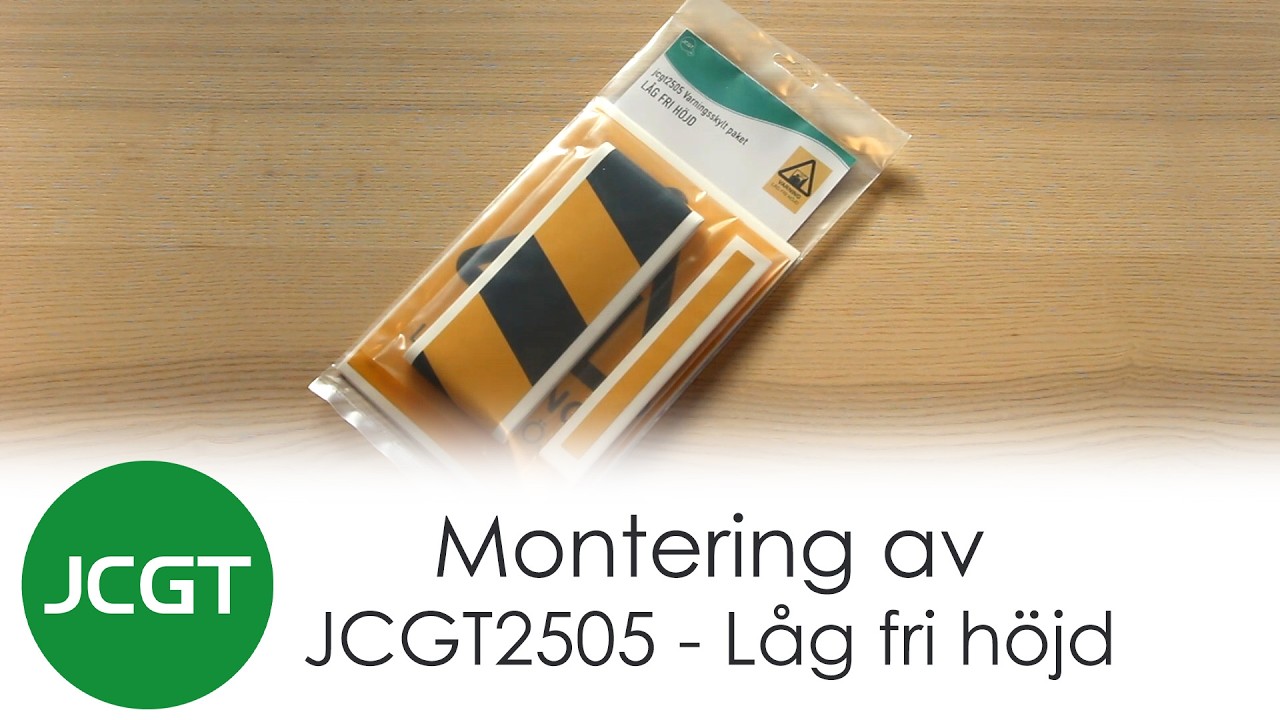 Monteringsinstruktion för jcgt2505 - låg fri höjd monteringssats, svängarm