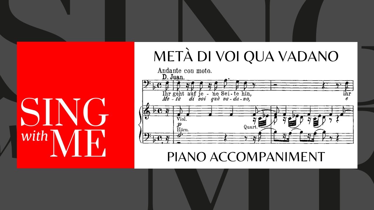 Meta di voi qui vadano - Accompaniment - Don Giovanni - Mozart